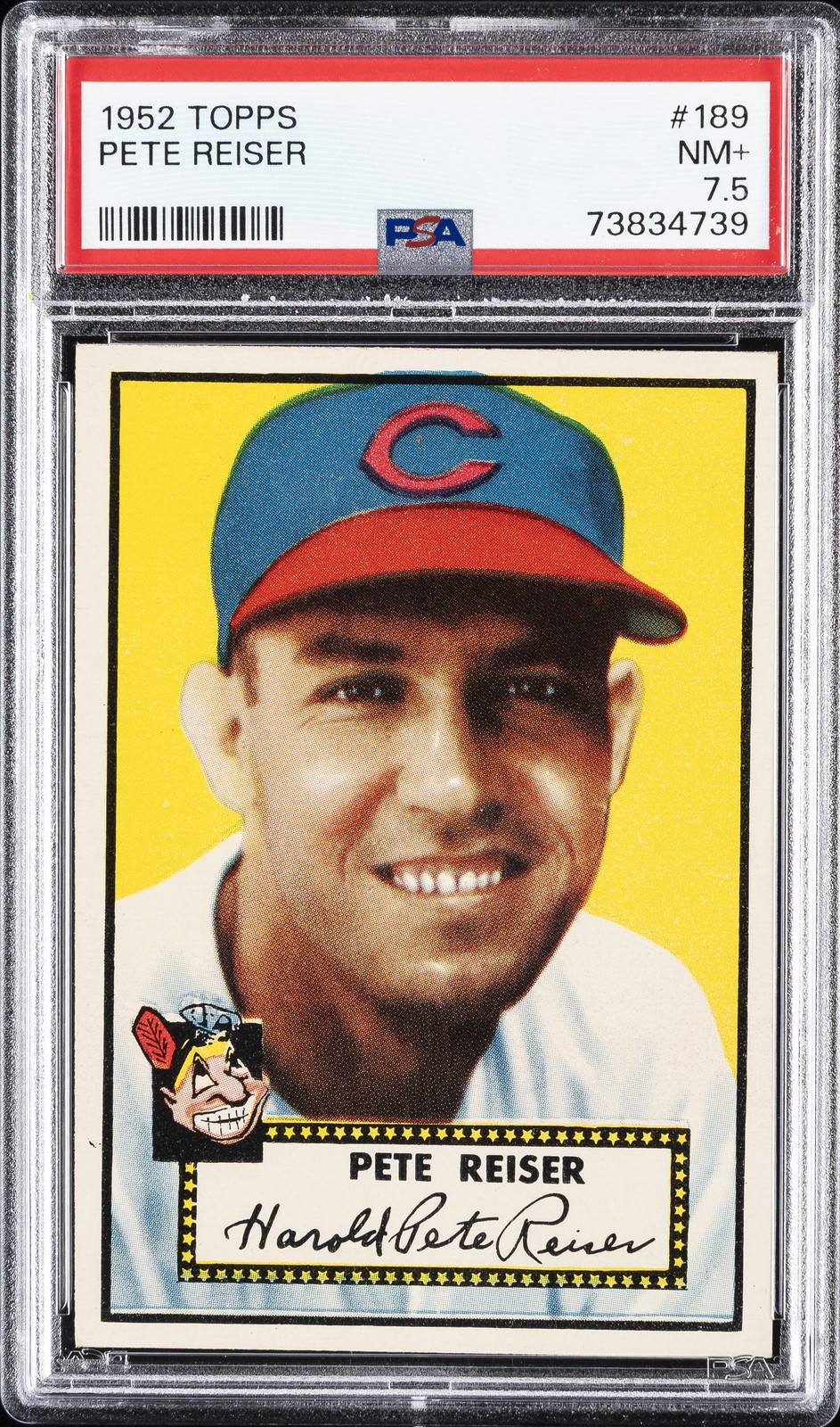 1952 TOPPS #189 PETE REISER PSA 7.5