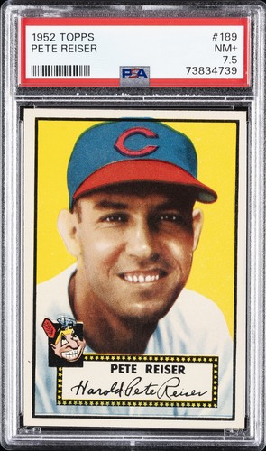 1952 TOPPS #189 PETE REISER PSA 7.5