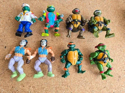 Vintage Huge Lot 8 Playmates TMNT Teenage Mutant Ninja Turtles Figures 80s-90s