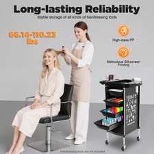 6 Layers Barberpub Hairdresser Trolley Cosmetic Salon Trolley Rolling Trolley