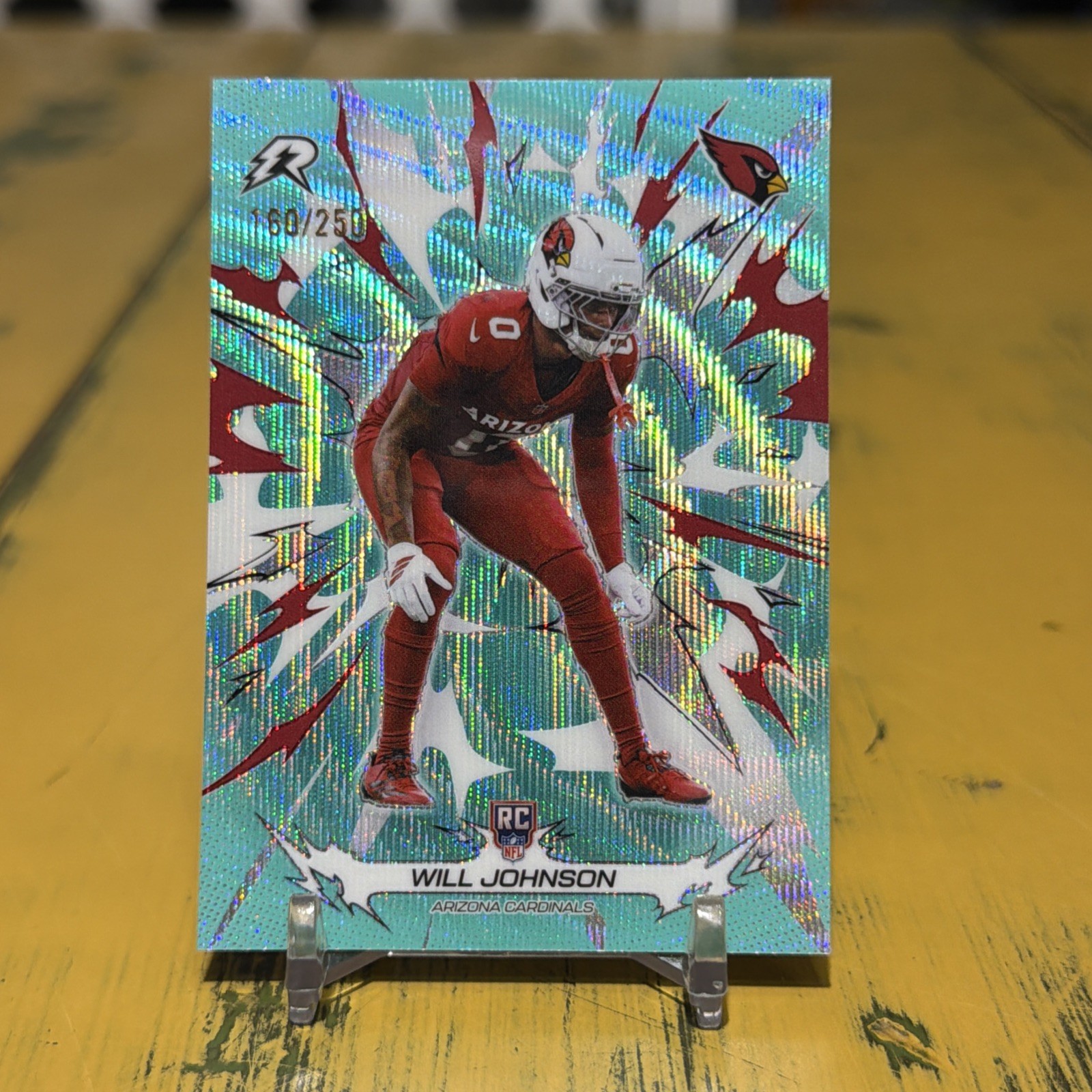 2025 Topps Resurgence #102 Will Johnson Aqua Surge /250 RC Rookie Card