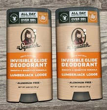 New 2-Pack Dr. Squatch Lumberjack Lodge Invisible Glide Deodorant 2.65oz Each