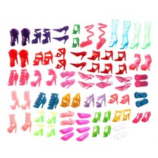 80pcs Mixed Different High Heel Shoes Boots for Doll Dresses Clothes . ZK