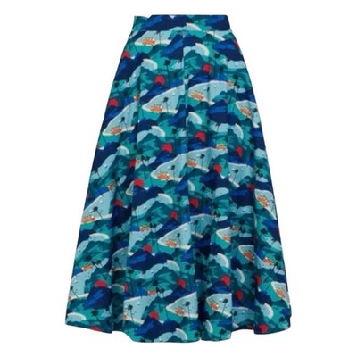 Emily & Fin Sandy Road Tripping Skirt Novelty Print Size UK 18