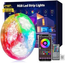 Led Lights for Bedroom 50Ft Music Sync Color Changing Led Strip Lights with Remo