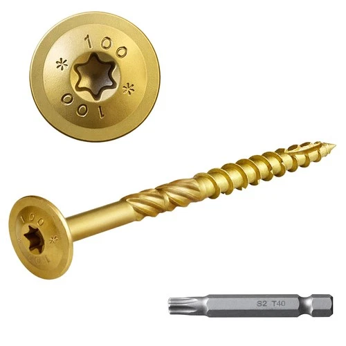 Heavy Duty Structural Construction Lag Screws Star Drive 5/16x4 In 50 PCS