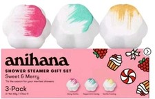  Box of 8 Anihana Sweet  Merry Shower Steamer Gift Set 5.3oz/3pk  24 Total 