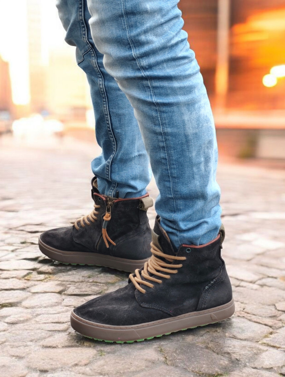 Satorisan Hida black schwarz Echtleder bequem Herrenschuh