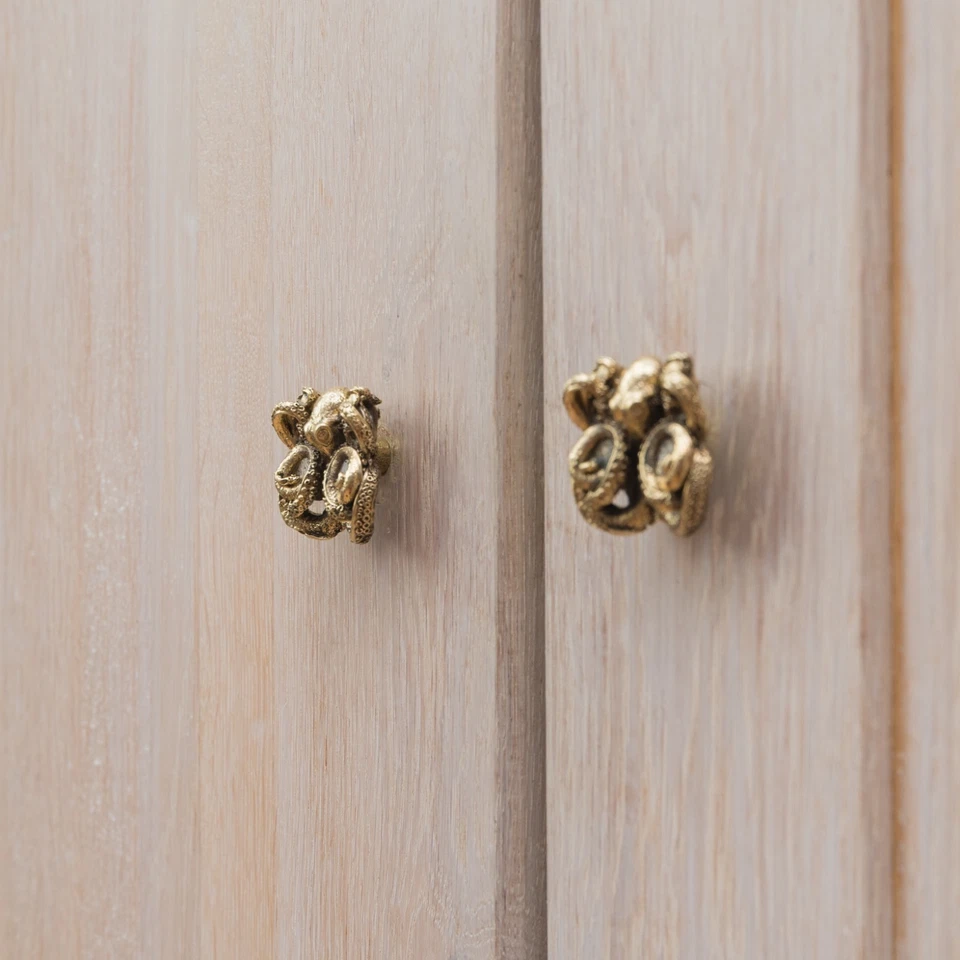 Handcrafted Brass Octopus Knob – Ocean Inspired Nautical Drawer Pull - Image 2 of 4