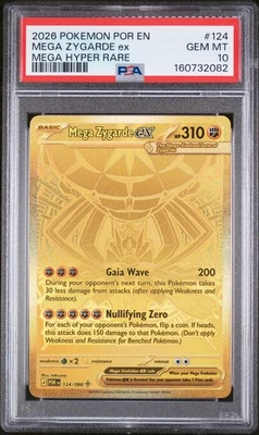 2026 POKEMON POR EN-PERFECT ORDER MEGA HYPER RARE #124 MEGA ZYGARDE EX PSA 10