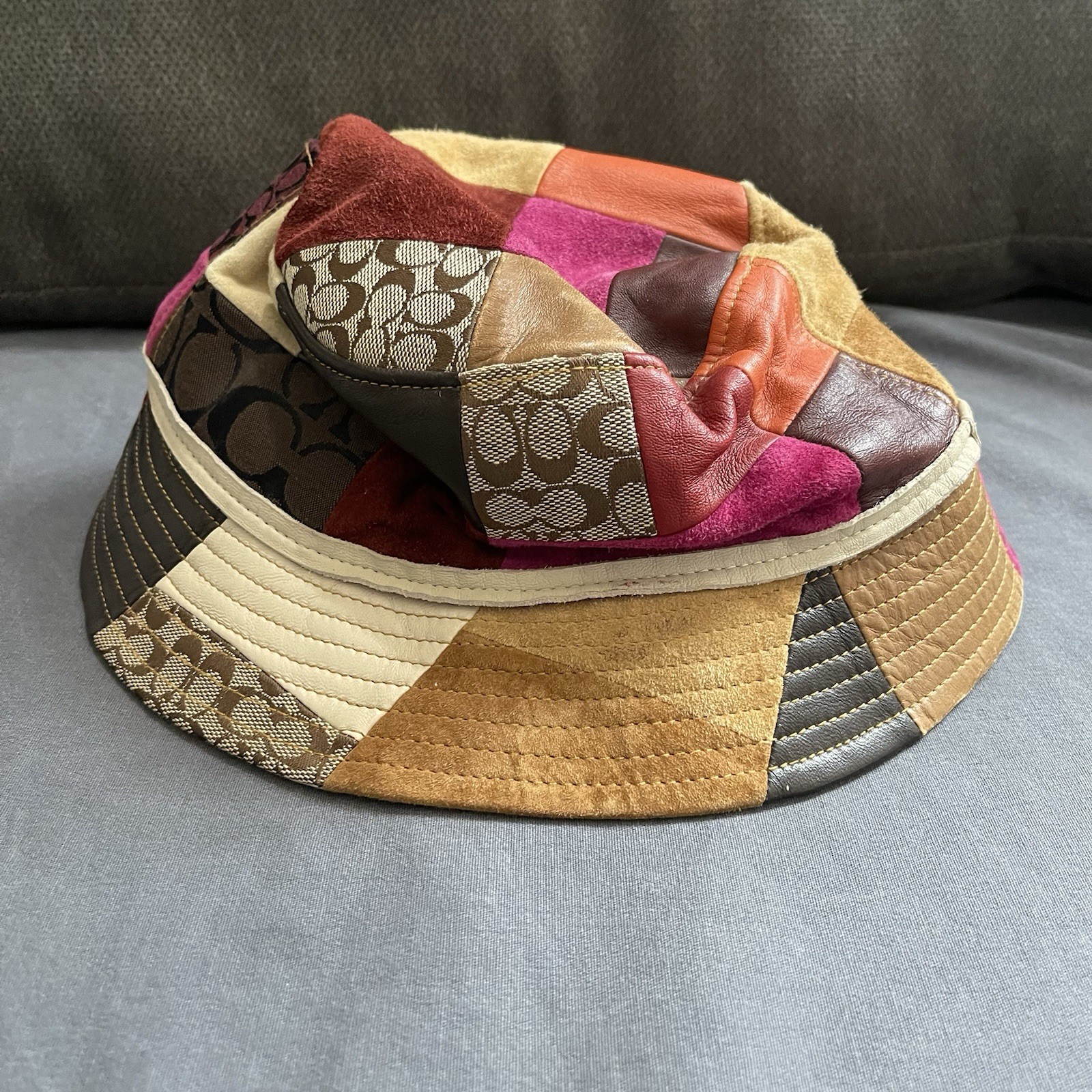 Coach Patchwork Bucket hat Size Small - image 1