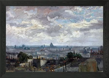 Van Gogh View of Paris Framed Wall Art Poster Canvas Print Picture