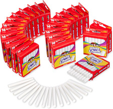 White Chalk Sticks Bulk Pack, 16 Count , 384 Total Sticks, Non-Toxic