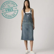 NEW Levi  s Deconstructed Skirtall Women's About Last Week Skirtall -Medium Wash