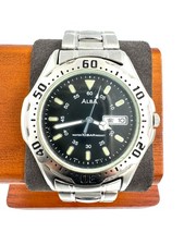 vintage seiko alba 40mm Men s Quartz Watch V743-8B60 New Battery Working -f477