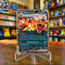 Pokemon Charizard Ex Tera 054/091 Gold Metal Card - CARTA DI METALLO TCG - NUOVO