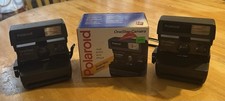 Polaroid OneStep Closeup Instant Camera, Black, Original Box Lot of 2