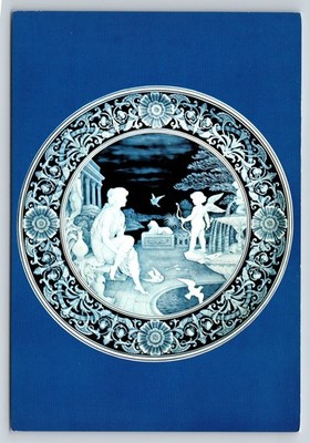 Corning Museum of Glass Postcard George Woodall Cameo Plaque Thomas Webb