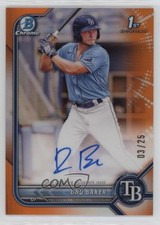 2022 Bowman Chrome Prospect Orange Refractor 3/25 Dru Baker #CPA-DB Auto w5p