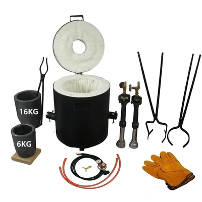 #ad 16 KG Gas Metal Melting Furnace kit Casting Propane Melting Furnace Tongs $258.00