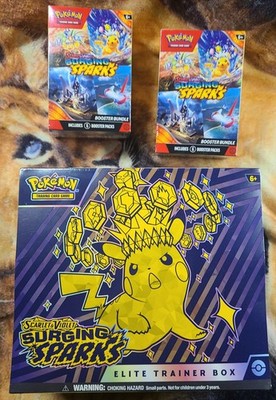 Surging Sparks ETB Elite Trainer Box and 2 Booster Bundle | eBay