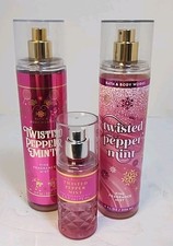 3 Bath  Body Works Twisted Peppermint Fragrance Mist Spray 2 - 8oz 1 - 2.5 Oz