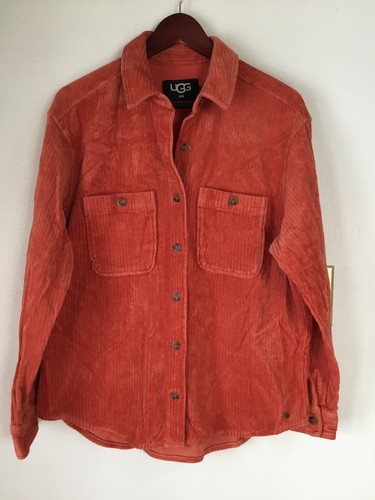 UGG RTW Women's Orange Cotton Button Shirt Shacket Casual Everyday Size M