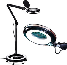Lightview Pro Magnifying Glass with Stand Light, Magnifying Floor Lamp with 6-