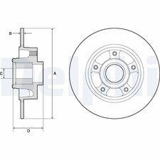 Bremsscheiben Hinten Ø260Mm Voll für Renault Clio IV BH Grand Scenic III 08-21