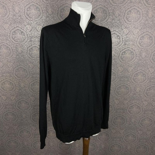 Men Marks & Spencer Sweater Black Wool 42 / XL /