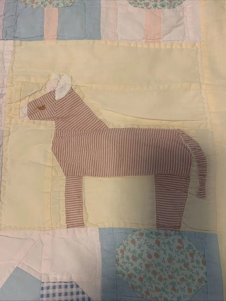 Colcha BoHo vintage bebê safári feita à mão 46 x 39"" - Imagem 3 de 4