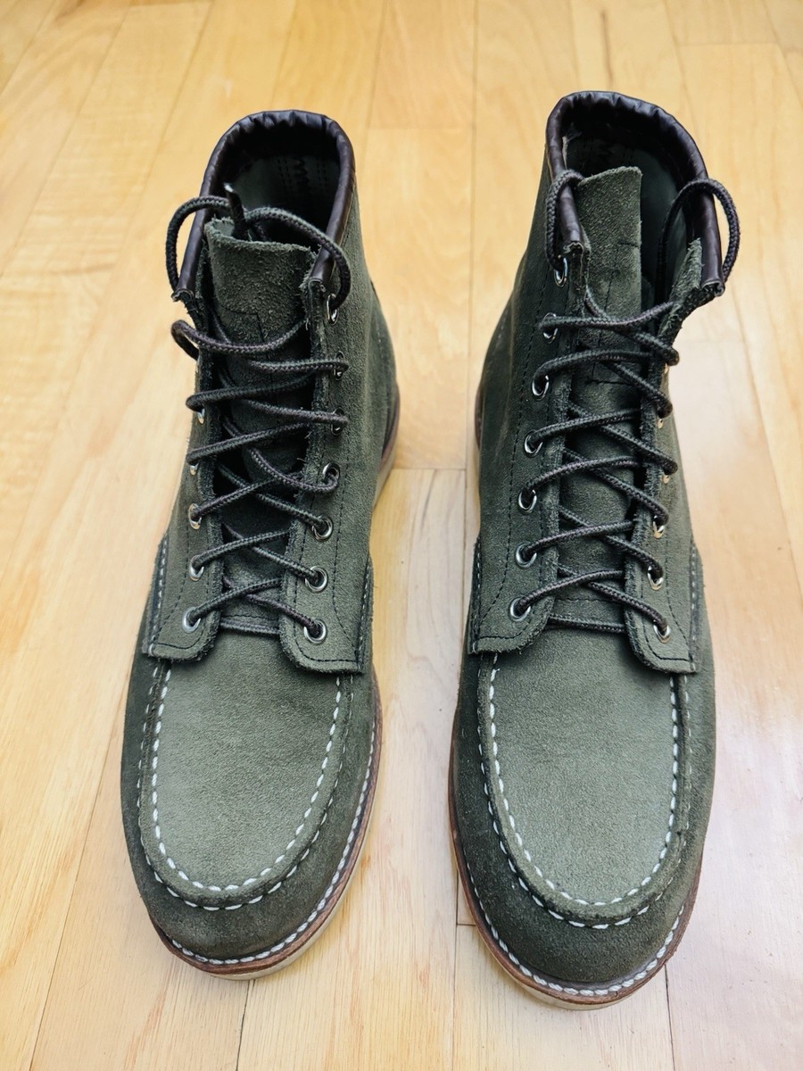 Red Wing Boots Moc Toe 8857 Loden Abilene Green Size 9 D | eBay
