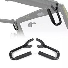 For 97-2006 Jeep Wrangler Tj Pair Black Steel Front Grab Handles