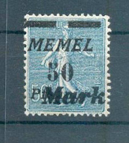 Memel Color 123a Rare!! * MH BPP 50EUR (70373