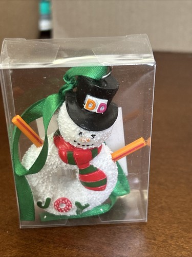 Dunkin Donuts Christmas Tree Ornament Lot Xmas Snowman Munchkins Elf On Shelf - Picture 2 of 8