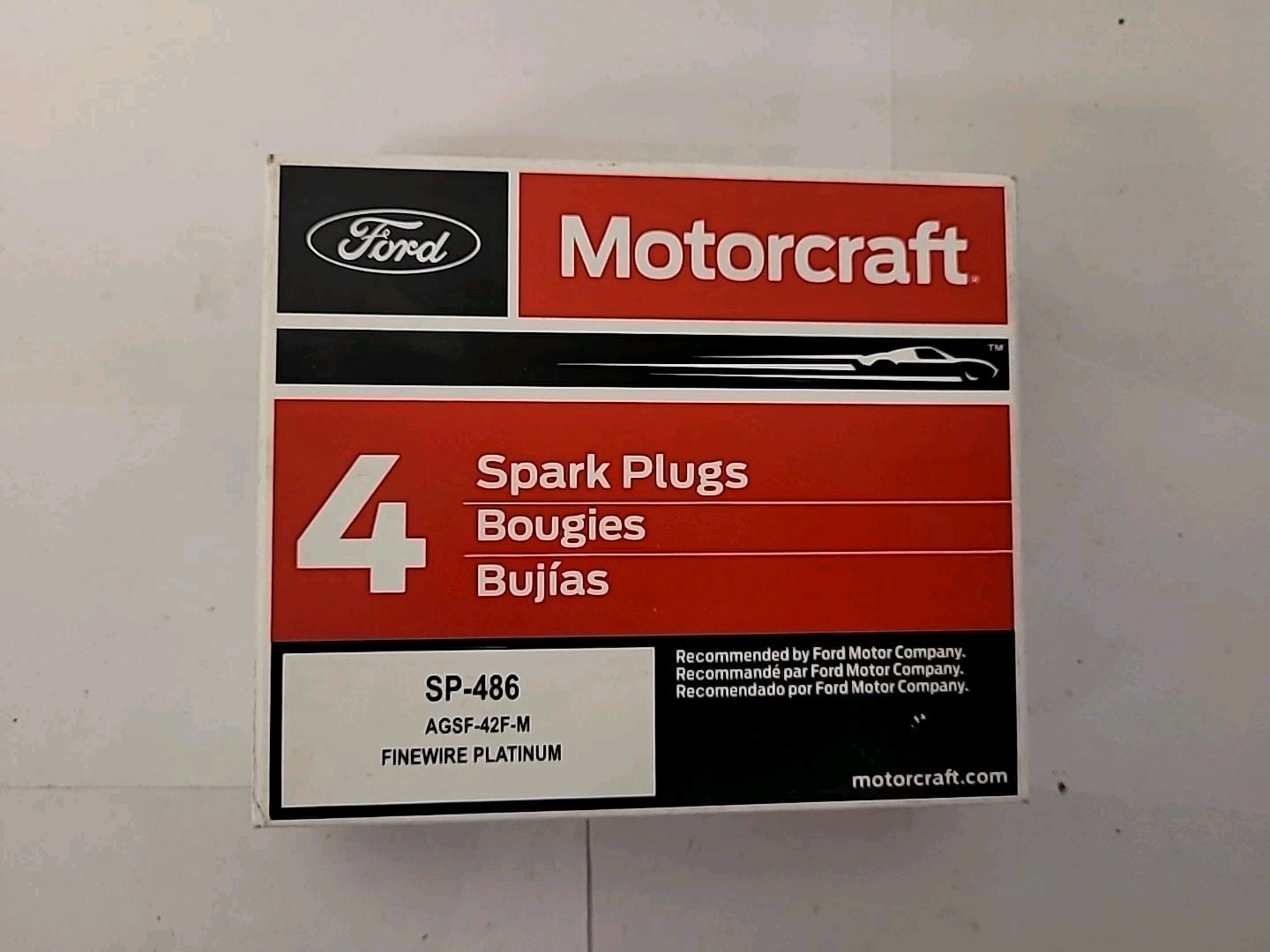 MotorCraft SP-486 AGSF42FM Spark plugs lot of 4.