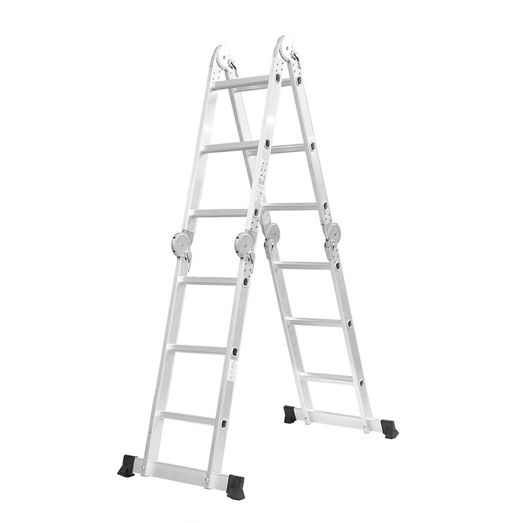 3.7M Aluminium Step Ladder Folding Extension Multi Purpose Home Garden Tool AU