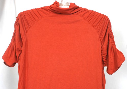 The Limited Women's Cinched Short Sleeve Turtleneck Shirt Top Size Large - Picture 6 of 21