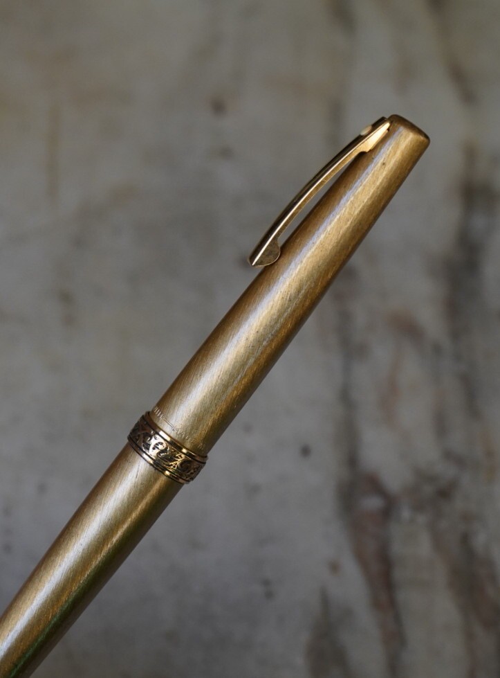 Stylo Plume Sheaffer Lady - Plume En Or 18 Carats - Métal Brossé - Occasion