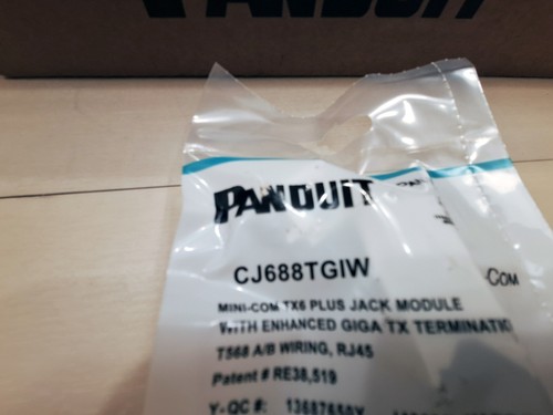 New Panduit CJ688TGIW Cat 6 Jack RJ45 BOX of 50 - Cat6 Category 6 - Afbeelding 7 van 9