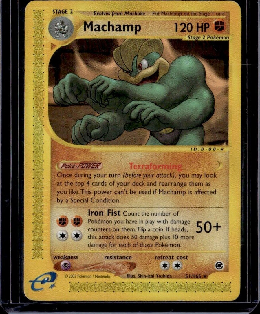 Machamp 51/165 - Expedition Rare E Series Pokemon TCG Card NM