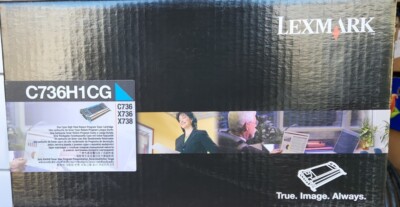 Genuine Lexmark C736H4CG Cyan Toner Cartridge – New In Sealed Box – OEM-827309