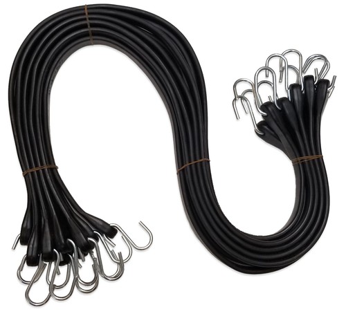 XSTRAP STANDARD Confezione Da 20 Cinghie Elastiche In Gomma Naturale Di Diverse Dimensioni, 100% EPDM, Con Ganci A S, Resistenti, Ideali Per Fissare Teloni - Foto 3