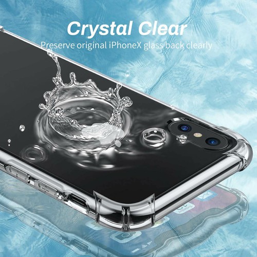 DropProof Slim Clear TPU Soft Case Cover for iphone XS X 6+ 6s+ 7+ 8+ Plus - Picture 3 of 14