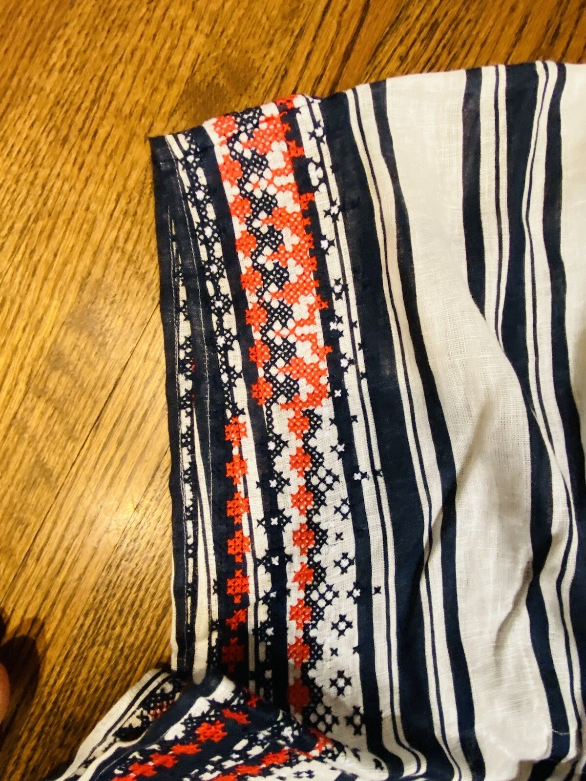 NUOVA TENDA DA SOLE TORY BURCH AUDACE A RIGHE CAFTANO COPERTURA SPIAGGIA TORY BIANCO MARINO TAGLIA XS S