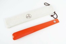 Mint Authentic Hermes Shoehorn Long Rouge Orange Dust Bag Made in Vietnam