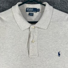 Polo Ralph Lauren Mens Shirt 2XL XXL Big Beige Short Sleeve Polo Made in USA