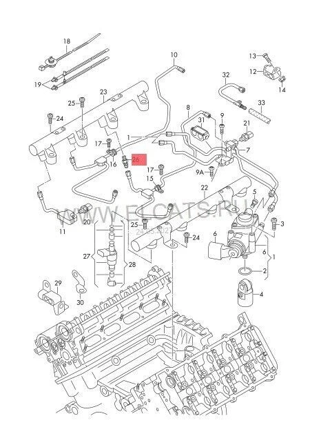 Regulador de válvula reguladora de alivio de presión de combustible Audi R8 RS4 079130757 ORIGINAL OE Foto 3 de 3