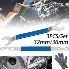 32mm+36mm Fan Clutch Nut Wrench Clutch Holder Removal Tool Kit For BMW Ford US