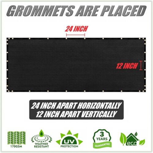 50' Fence Privacy Screen Heavy Duty Fencing Mesh Shade Net Cover Yard Windscreen - Picture 6 of 41